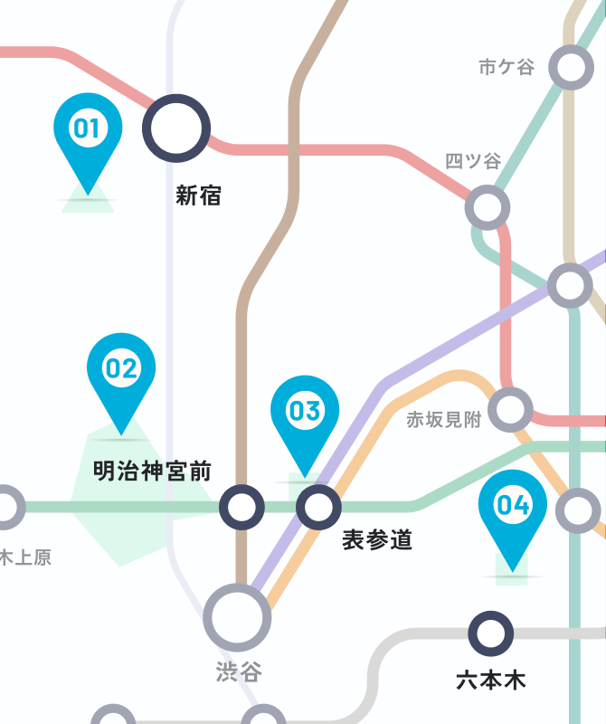 イベント会場の位置を示す路線図マップ